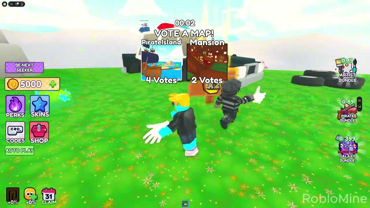 Paint and Seek video screenshot showing map voting