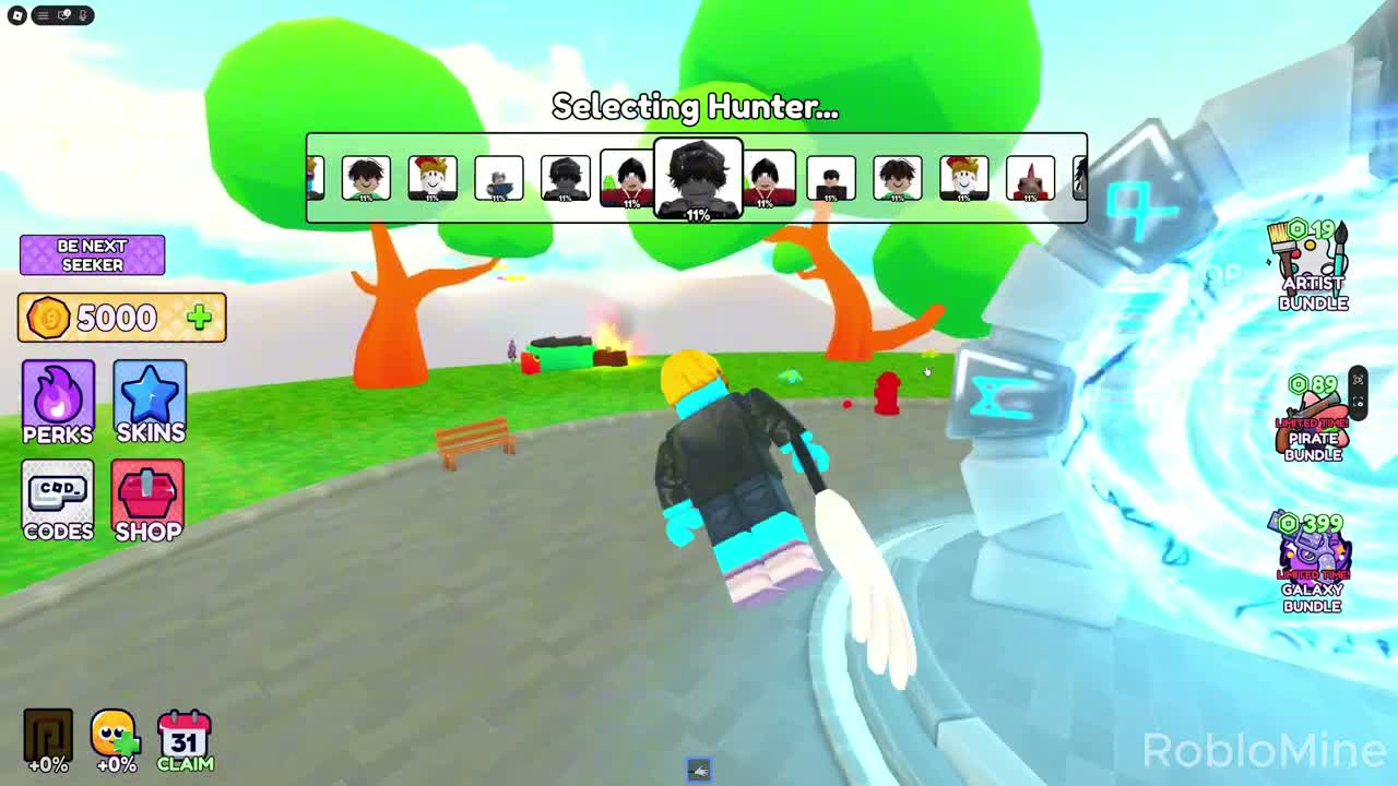 Paint and Seek video screenshot showing seeker selection